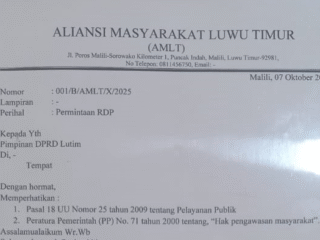 AMLT Desak DPRD Luwu Timur Gelar RDP Bahas Janji Politik Bupati dan Keberpihakan Industri