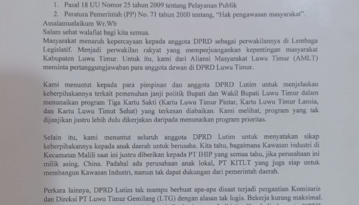 Surat AMLT