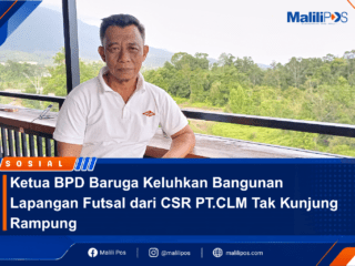 Ketua BPD Baruga Keluhkan Bangunan Lapangan Futsal dari CSR PT.CLM Tak Kunjung Rampung