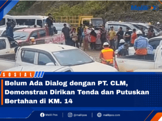 Belum Ada Dialog dengan PT. CLM, Demonstran Dirikan Tenda dan Putuskan Bertahan di KM. 14