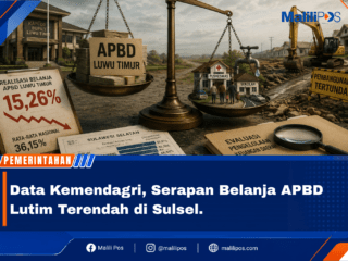 Data Kemendagri, Serapan Belanja APBD Lutim Terendah di Sulsel