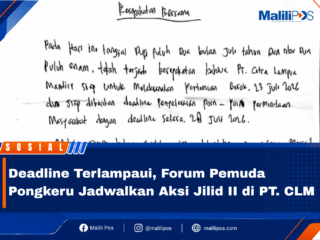 Deadline Terlampaui, Forum Pemuda Pongkeru Jadwalkan Aksi Jilid II di PT. CLM
