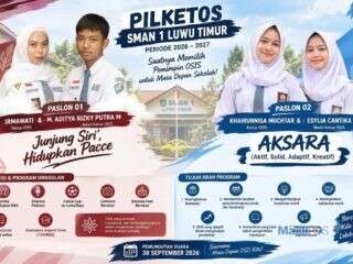 Jelang Pilketos SMAN 1 Lutim, Dua Paslon Tawarkan Gagasan OSIS Aspiratif hingga Adaptif