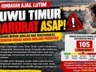 AJAL Lutim Serukan “Darurat Asap”, Desak Pemkab Segera Identifikasi Sumber Asap