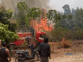 Kebakaran Lahan Matompi Berlanjut, Damkar Kembali Turun Padamkan Api